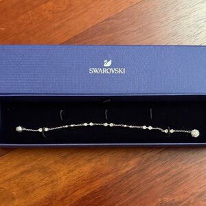 Swarovski Silver Crystal Link Bracelet - Clear Crystals